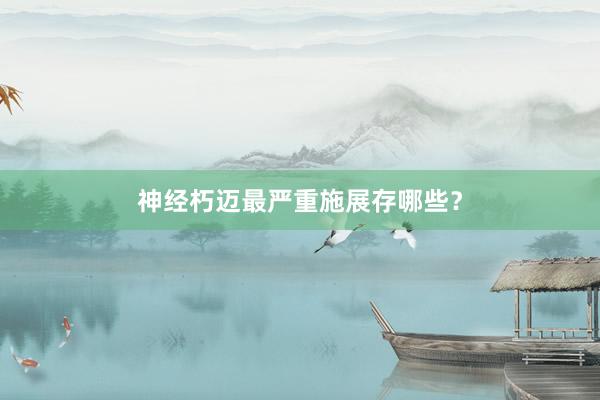 神经朽迈最严重施展存哪些？